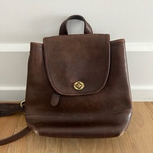 Vintage Coach Leather Backpack